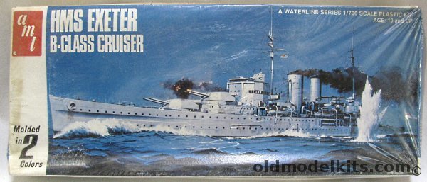 AMT-Matchbox 1/700 HMS Exeter (B Class) Heavy Cruiser, 4405 plastic model kit
